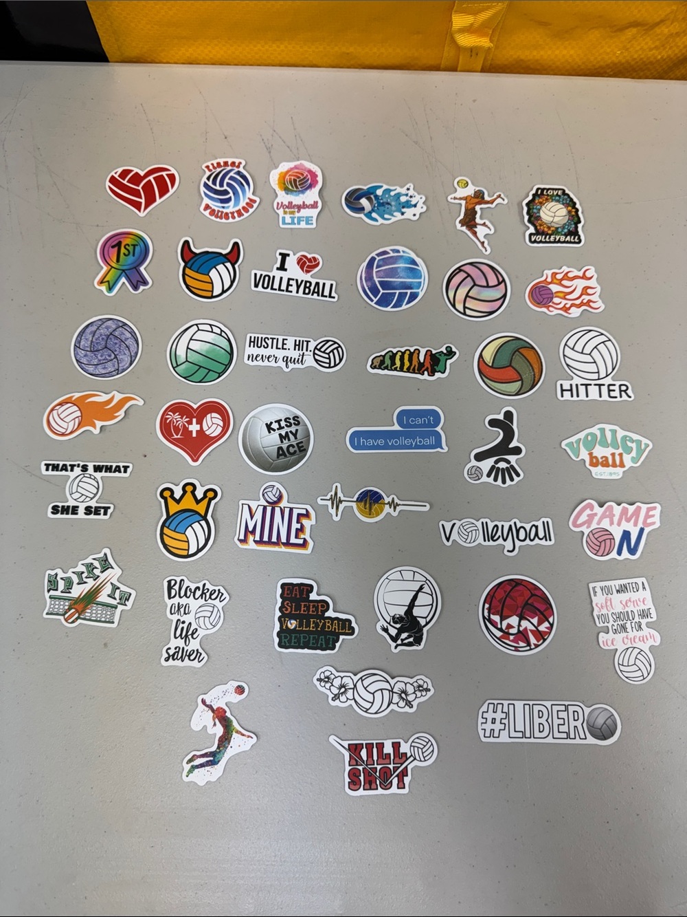 40 pack Colorful Volleyball Assorted Stickers Multi-Color Game On decals sports